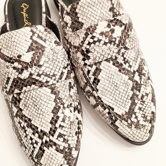 Snake print mule slide pointy shoes new free ZARA - Picture 2 of 4